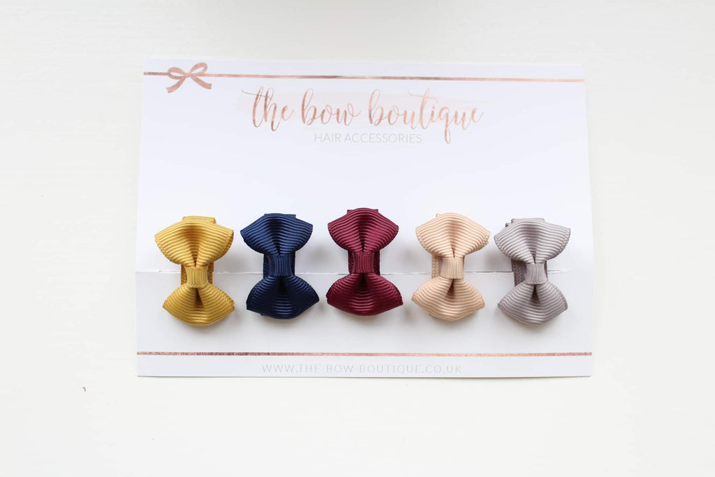 My first autumn mini pinch bows I Clips or bobbles