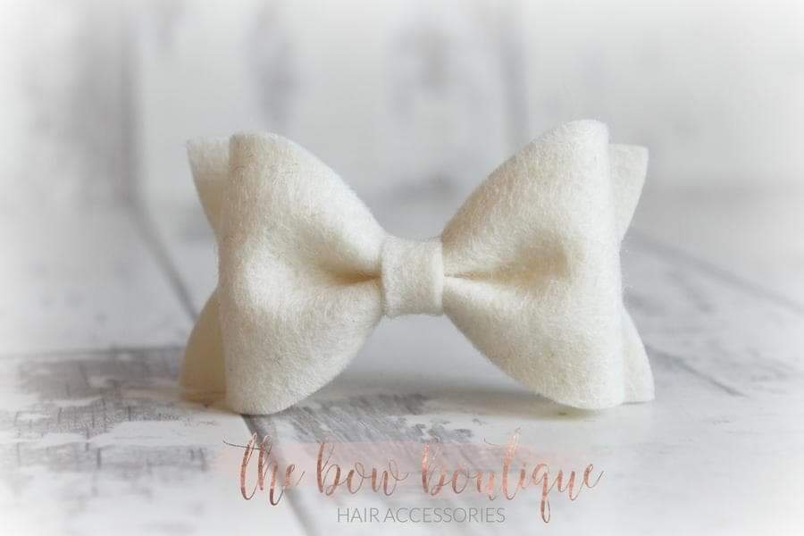 Small luxury felt bows | 25 Colours | Clip or headband