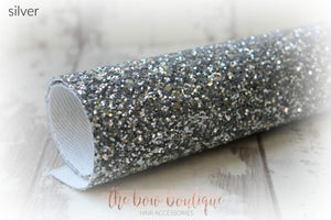 Small chunky glitter bows (25 Colours)