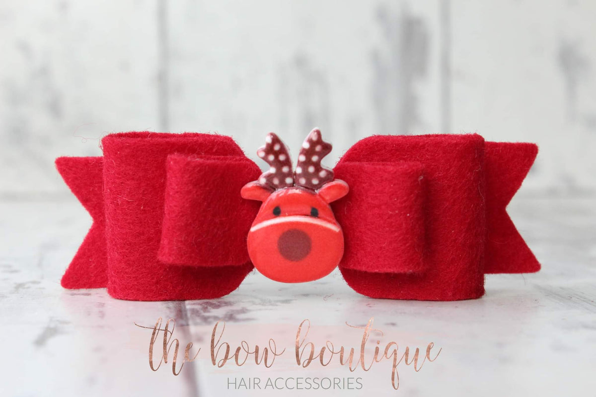 Reindeer double bow | Clip or headband
