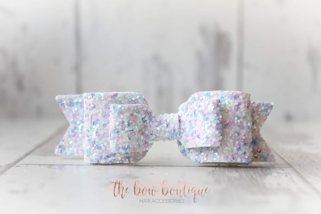 Double glitter bows | 20 colours | Clip or headband