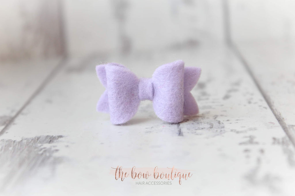 Petite deluxe felt bows | 25 Colours | Clip or bobble