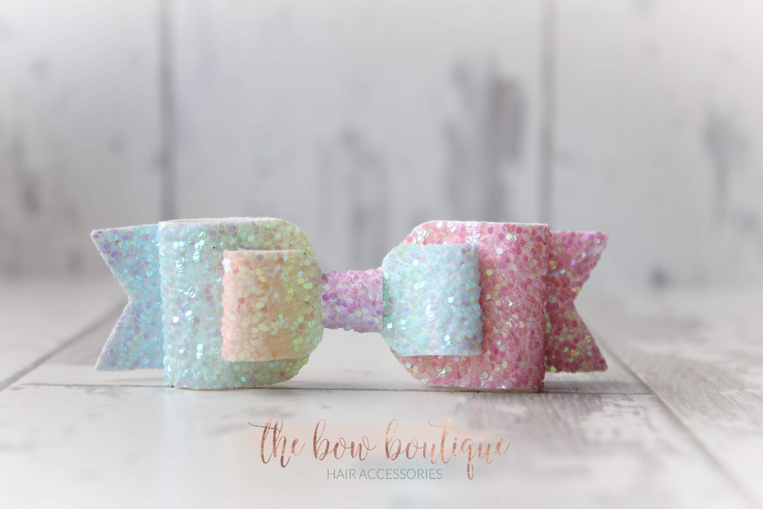 Double glitter bows | 20 colours | Clip or headband