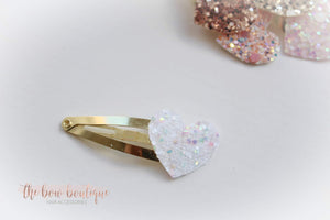 My first glitter heart snappy clip (25 Colours)