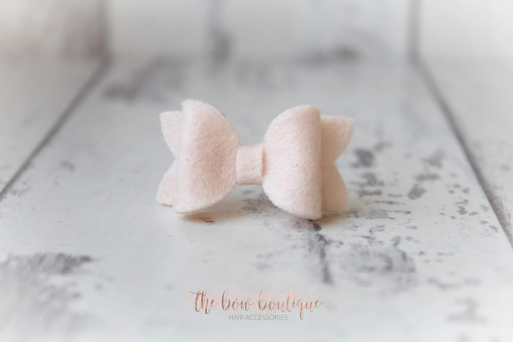 Petite deluxe felt bows | 25 Colours | Clip or bobble