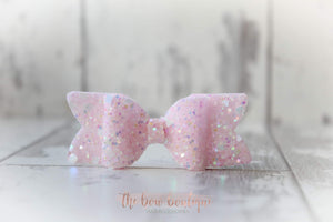 Small chunky glitter bows (25 Colours)