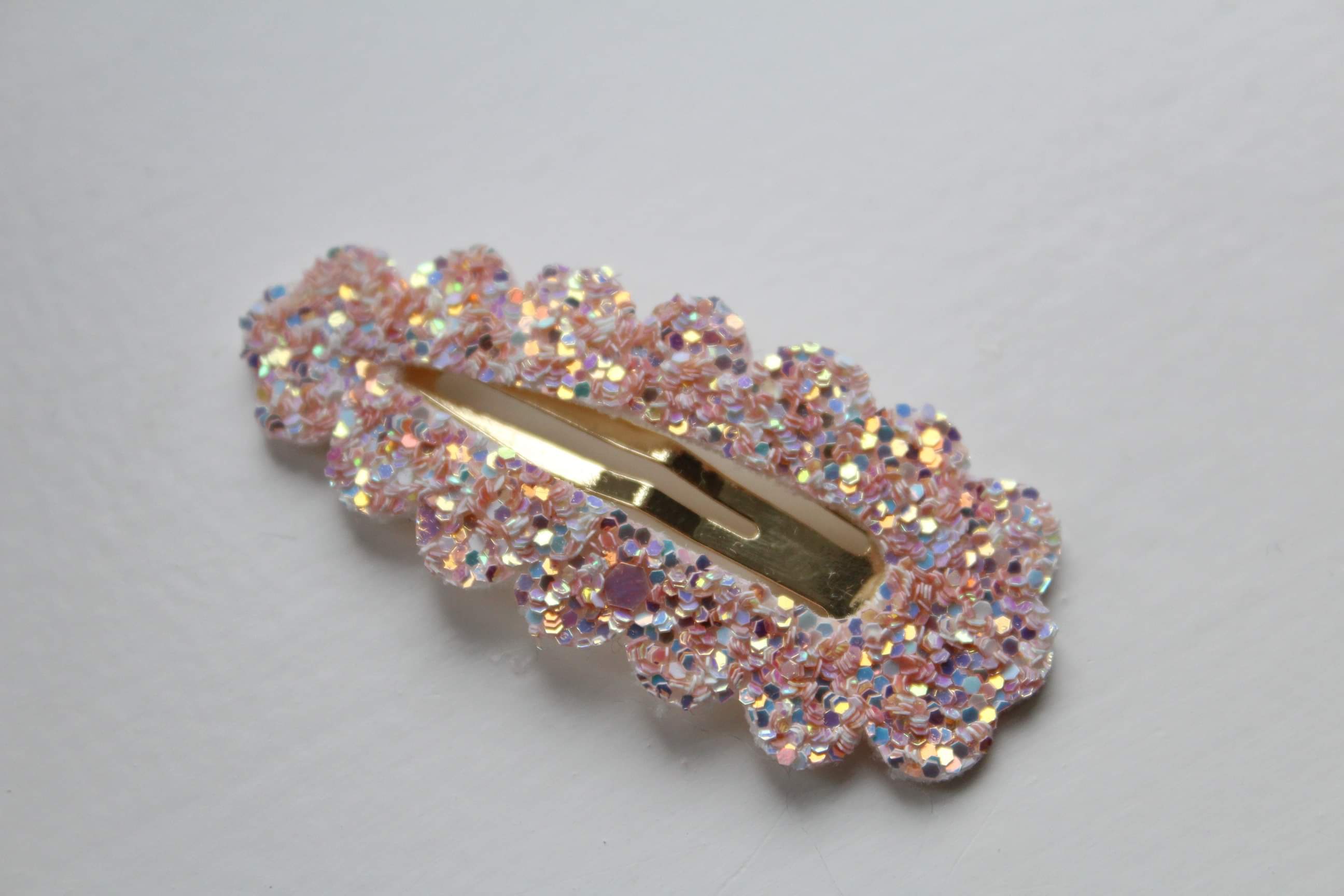 Glitter scalloped snappy clips | 20 Colours