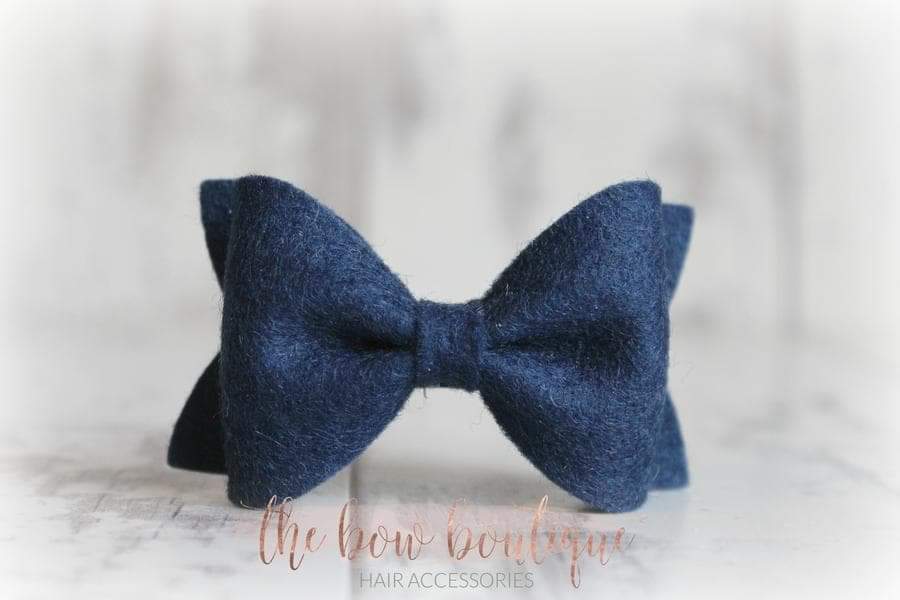 Small luxury felt bows | 25 Colours | Clip or headband