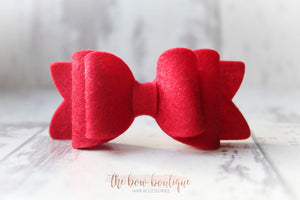 Chunky double felt bows (23 Colours)