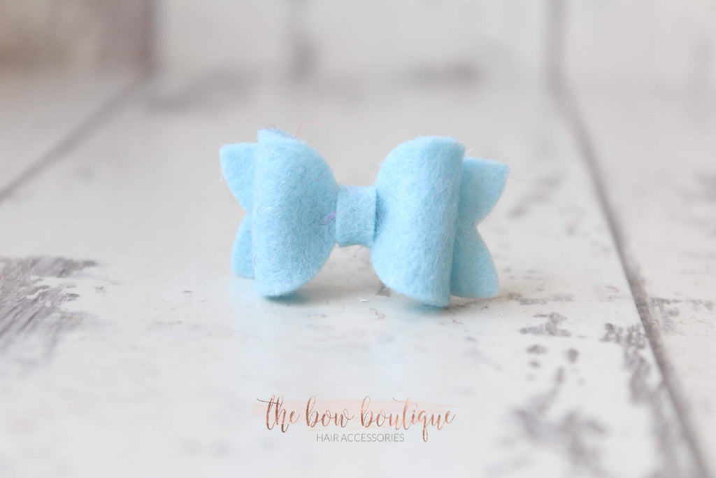Petite deluxe felt bows | 25 Colours | Clip or bobble