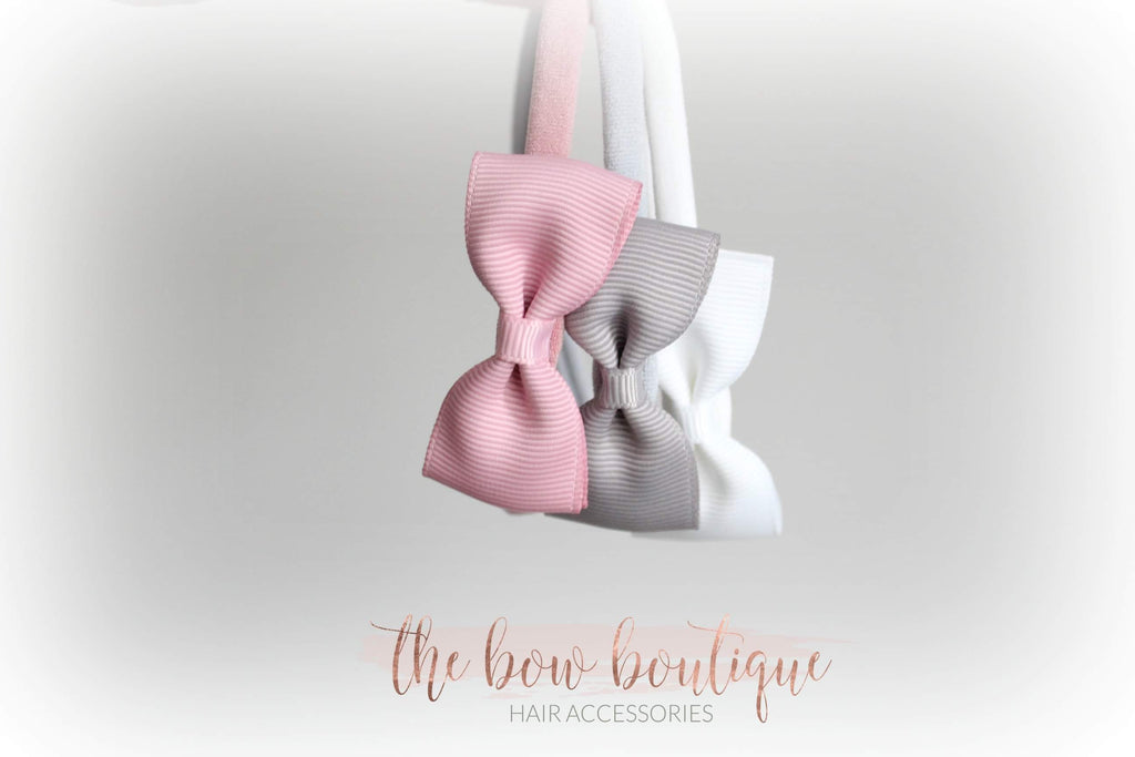 Pinch bow headband set