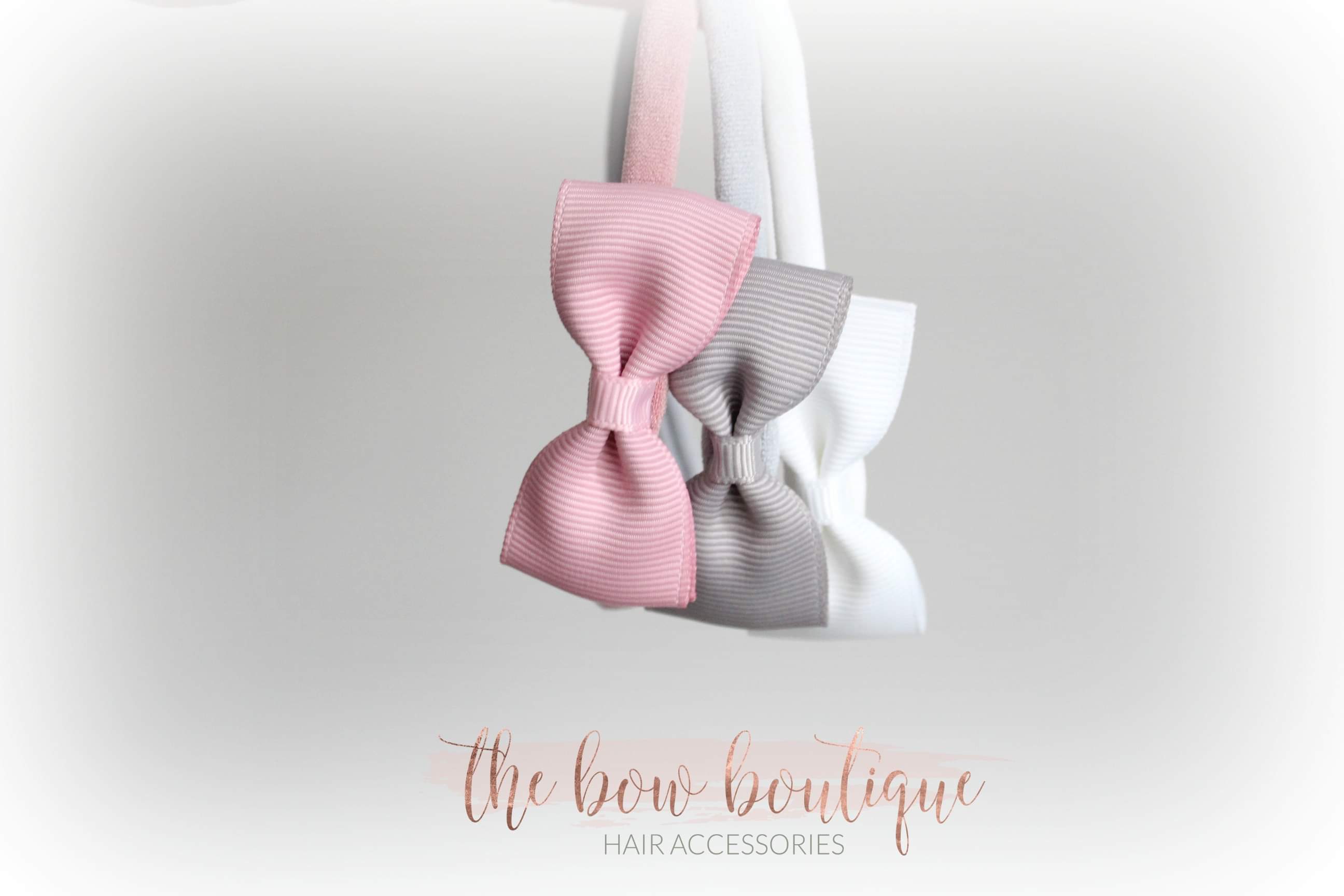 Pinch bow headband set