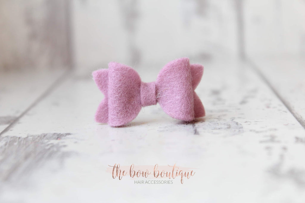 Petite deluxe felt bows | 25 Colours | Clip or bobble