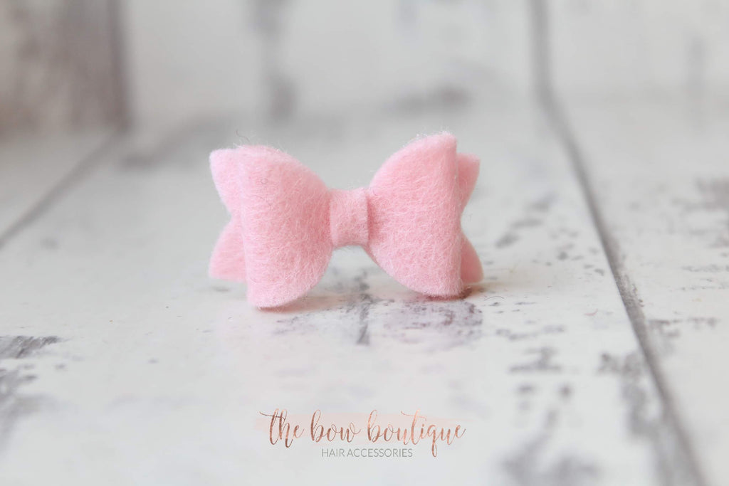 Petite deluxe felt bows | 25 Colours | Clip or bobble