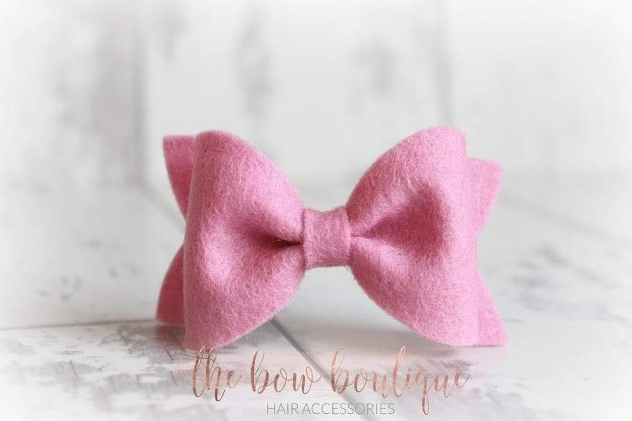 Small luxury felt bows | 25 Colours | Clip or headband