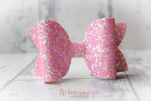 Load image into Gallery viewer, Large deluxe glitter bows (25 colours)