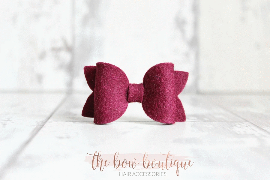 Mini deluxe felt bows | 25 Colours | Clip or headband