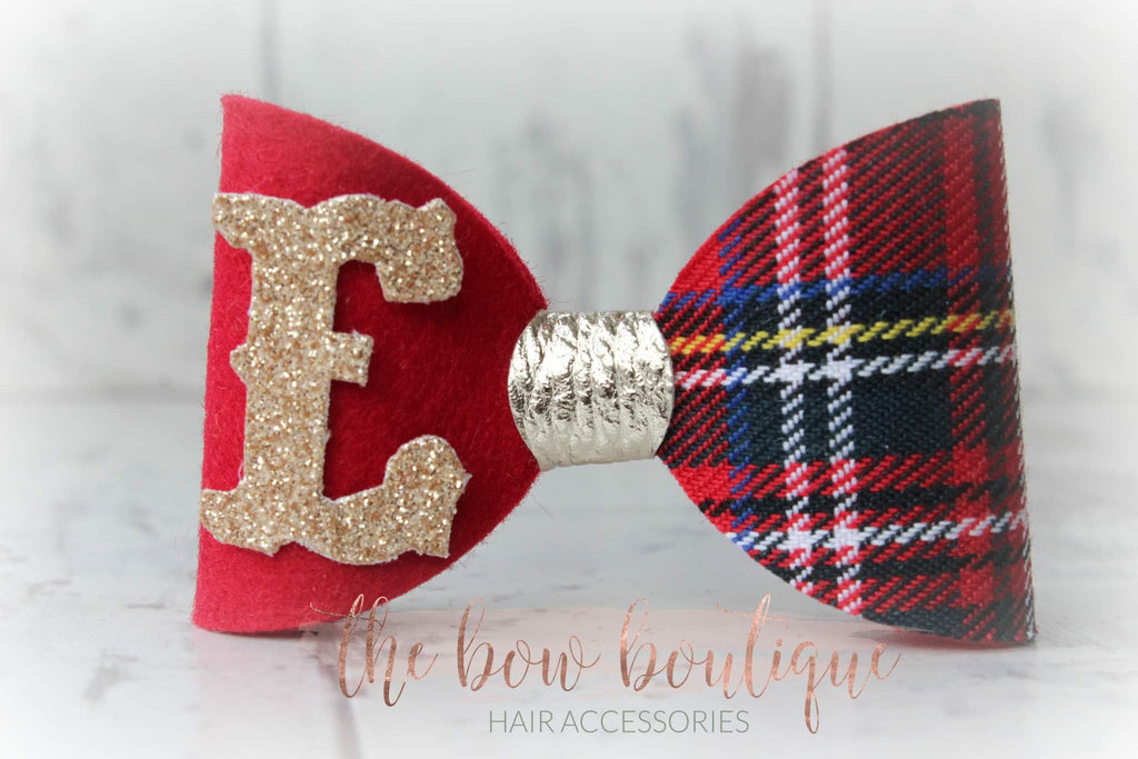 Personalised tartan bow | Clip or headband