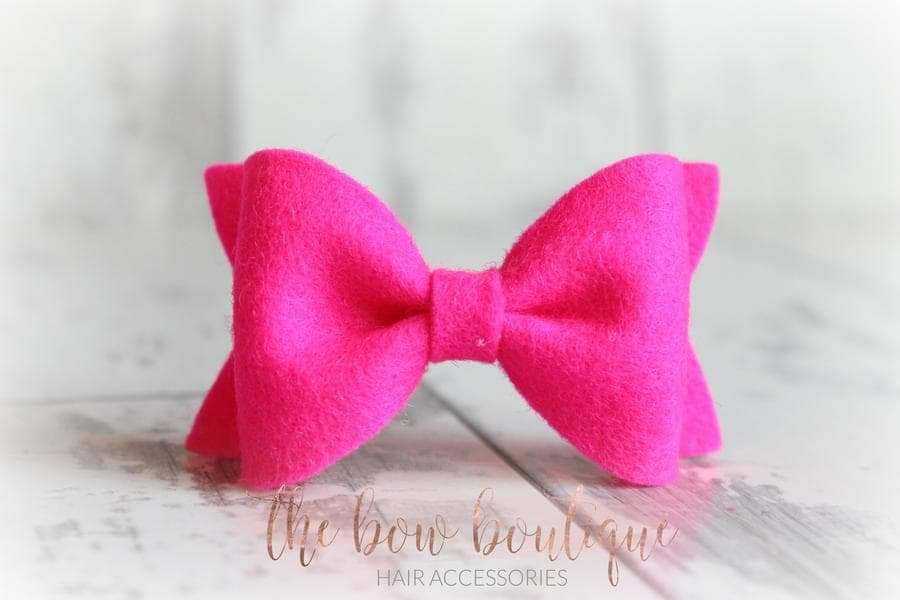 Small luxury felt bows | 25 Colours | Clip or headband