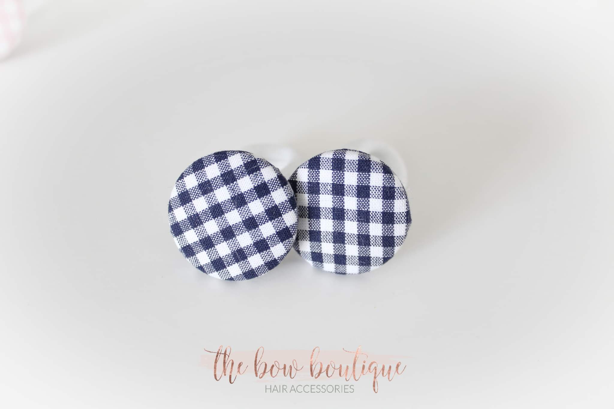 School gingham button bobbles | 8 Colours