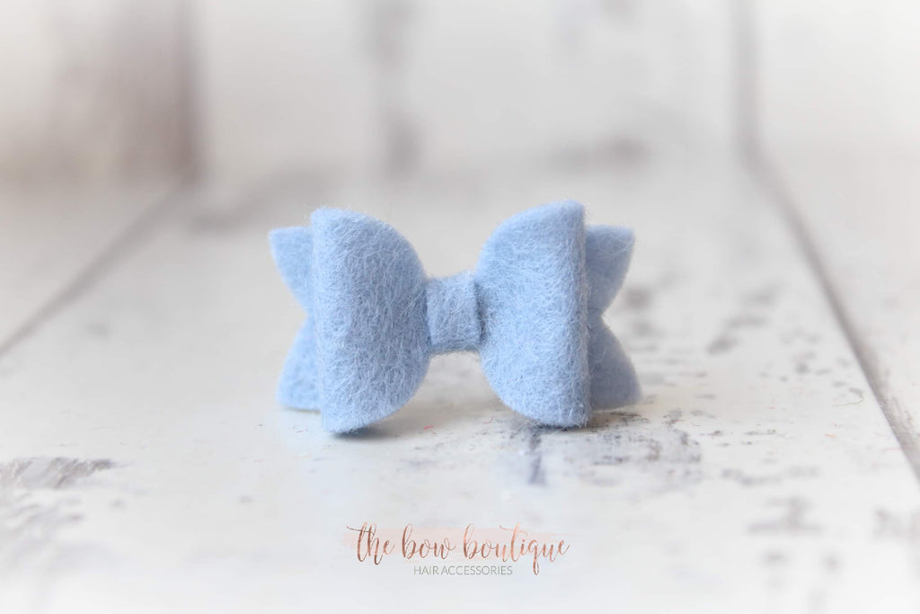 Petite deluxe felt bows | 25 Colours | Clip or bobble