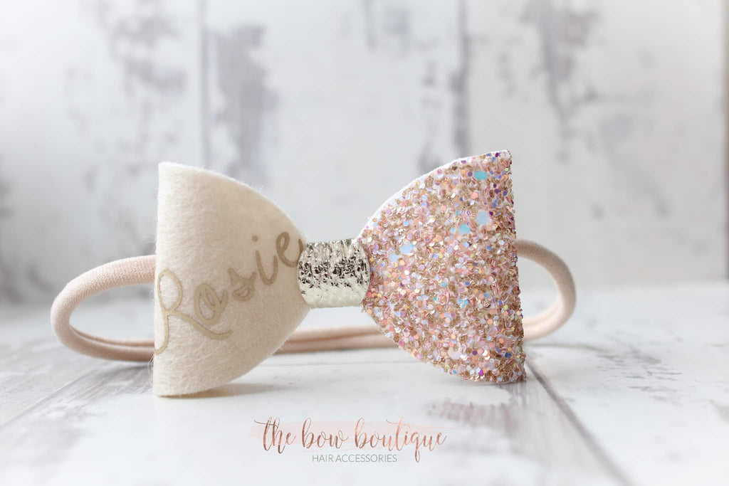 Personalised bows | 3 colours | Clip or headband