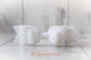 Double glitter bows (25 colours)