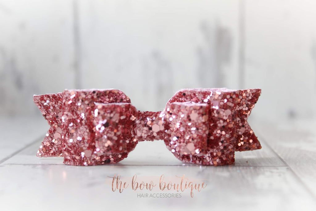 Double glitter bows | 20 colours | Clip or headband