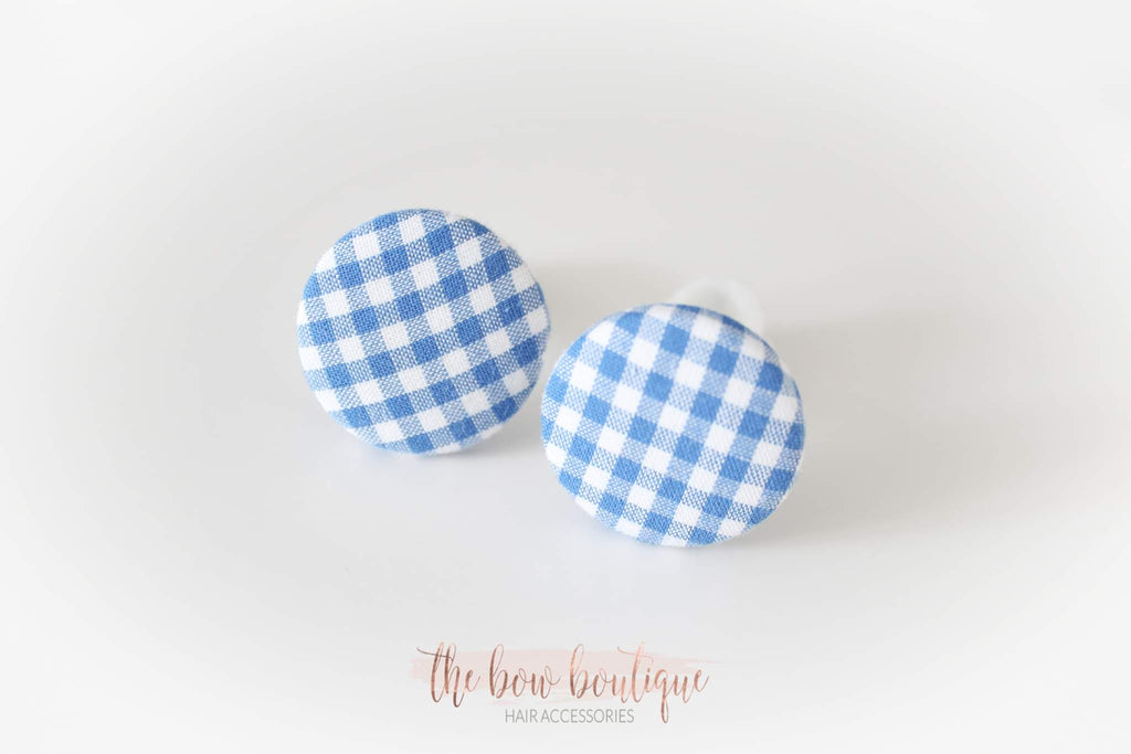 School gingham button bobbles | 8 Colours