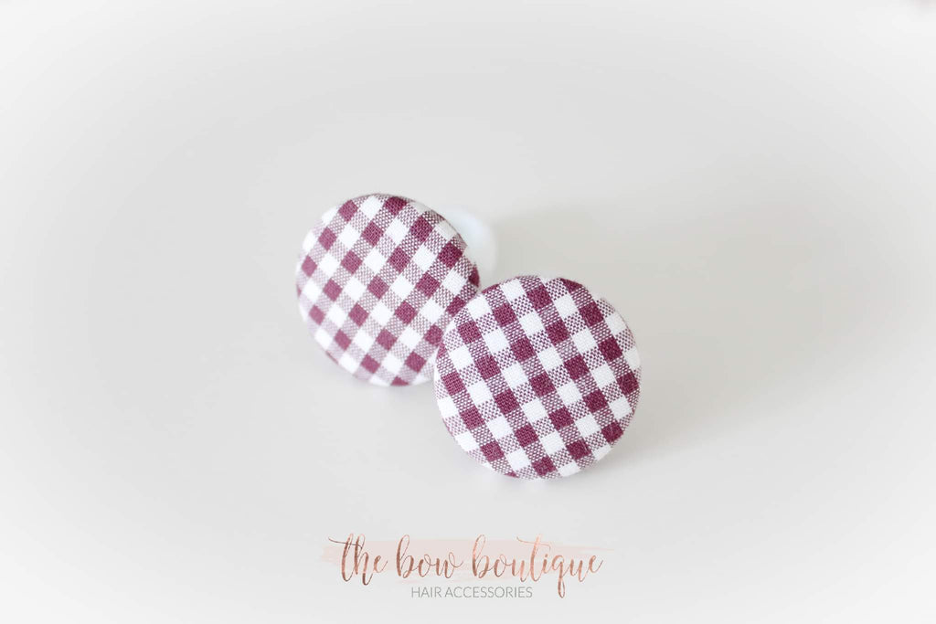 School gingham button bobbles | 8 Colours