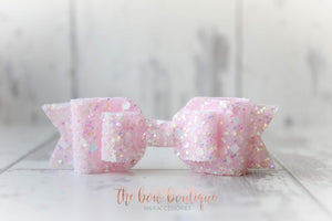 Double glitter bows (25 colours)