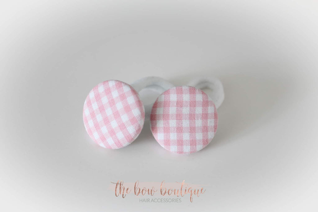 School gingham button bobbles | 8 Colours