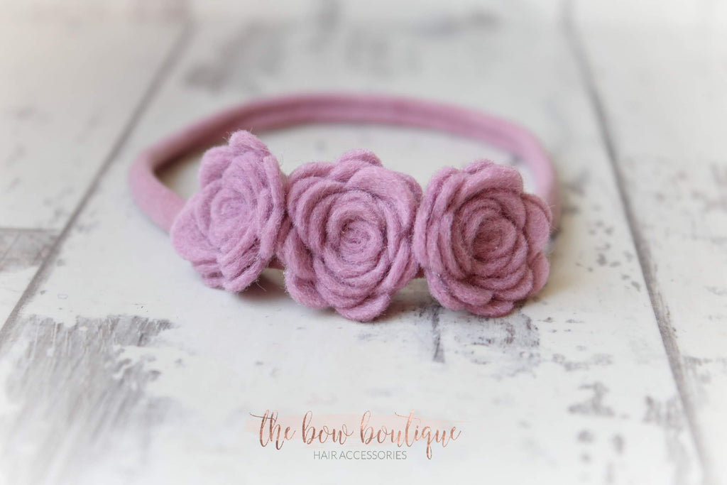 Mini felt flower headbands  | 19 Colours