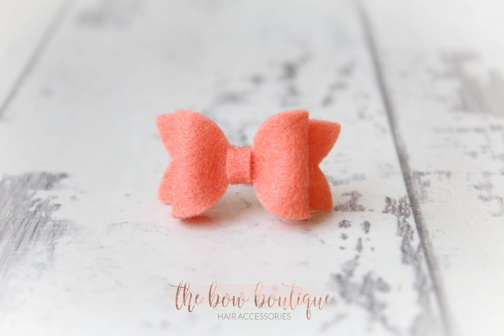 Petite deluxe felt bows | 25 Colours | Clip or bobble