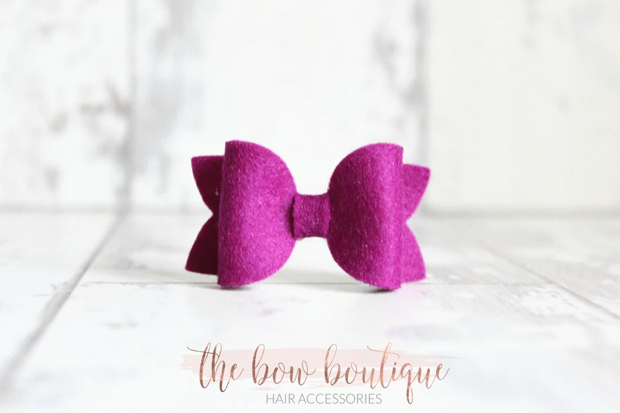 Mini deluxe felt bows | 25 Colours | Clip or headband