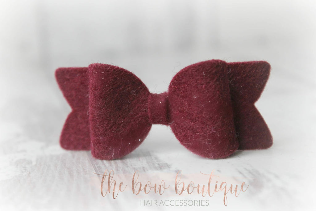 Small chunky felt bows | 25 Colours | Clip or headband