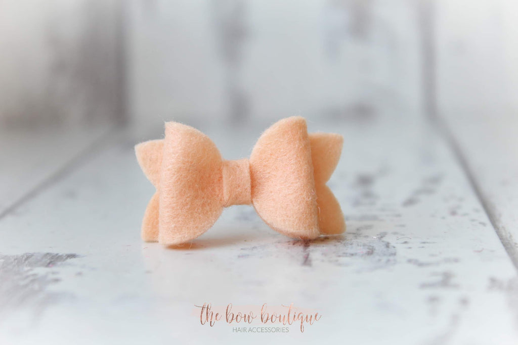 Petite deluxe felt bows | 25 Colours | Clip or bobble