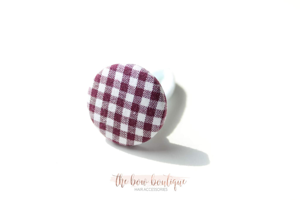 School gingham button bobbles | 8 Colours