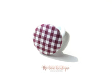 Load image into Gallery viewer, School gingham button bobbles - 8 Colours.