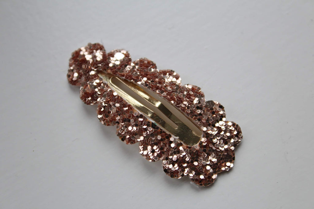 Glitter scalloped snappy clips | 20 Colours