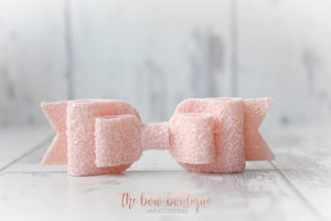 Double glitter bows (25 colours)
