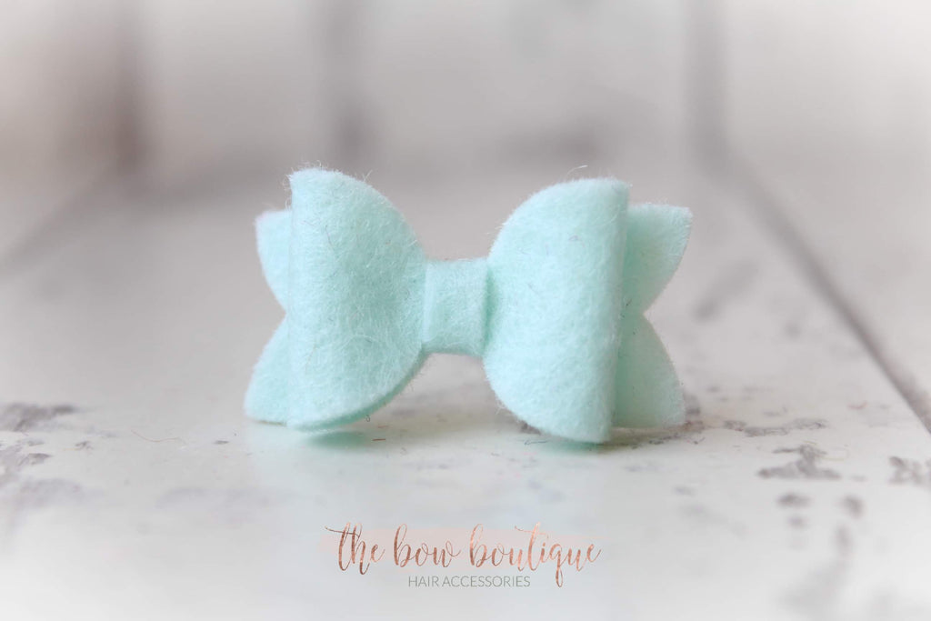 Petite deluxe felt bows | 25 Colours | Clip or bobble