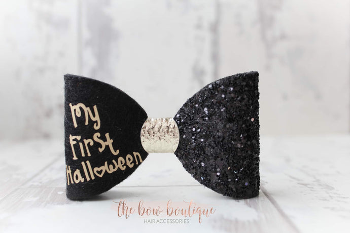 My first Halloween bows - Clip or headband.