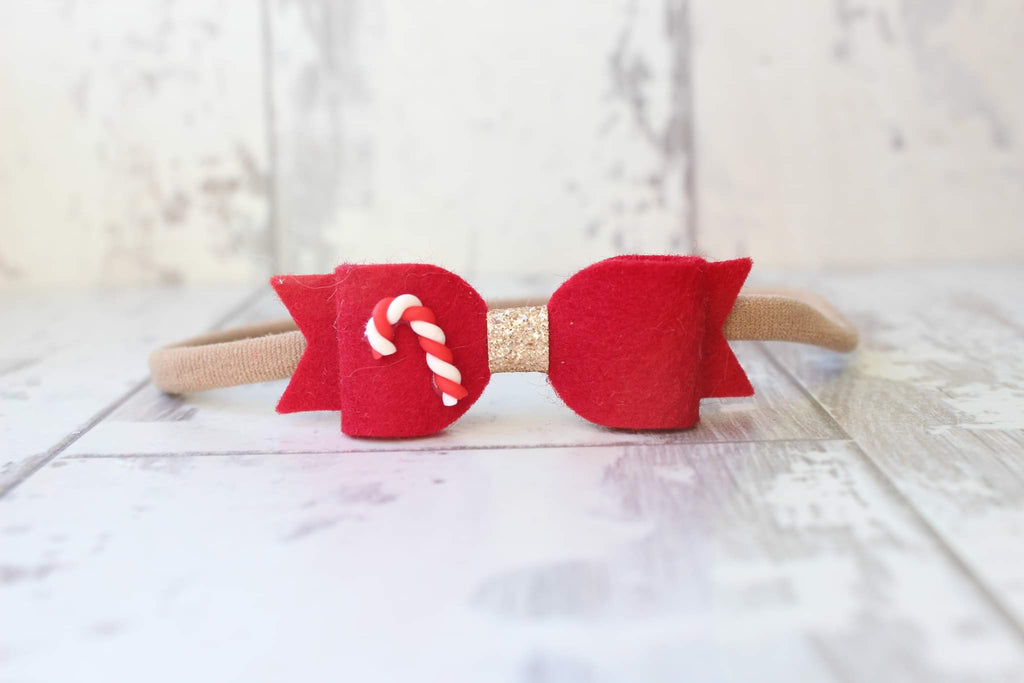 Small candy bow headband