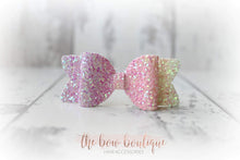 Load image into Gallery viewer, Small chunky glitter bows (25 Colours)