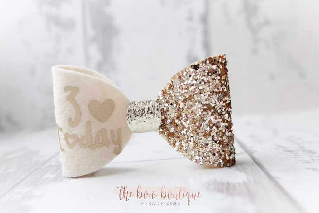 Birthday bows | Clip or headband | 2 colours