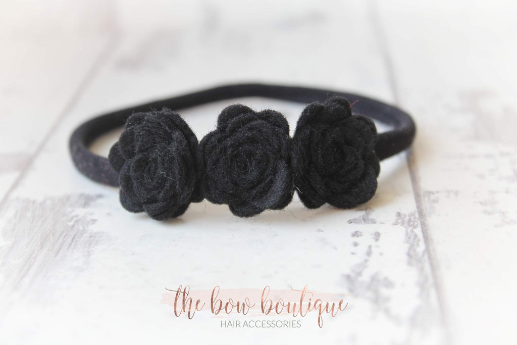 Mini felt flower headbands  | 19 Colours
