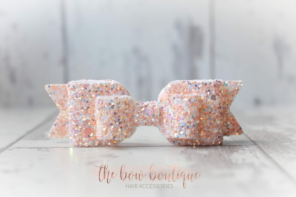 Double glitter bows | 20 colours | Clip or headband
