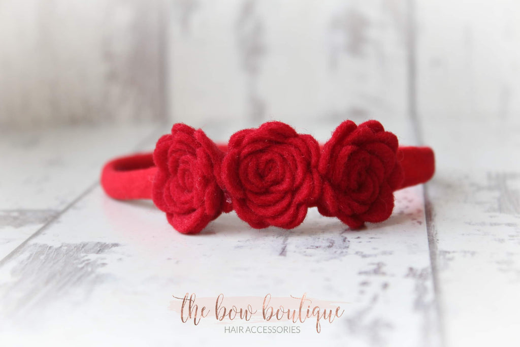 Mini felt flower headbands  | 19 Colours