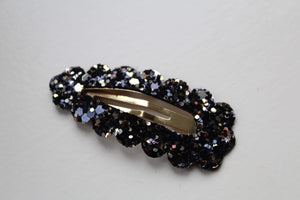 Glitter scalloped snappy clips - (25 Colours)